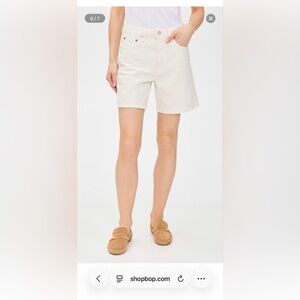 AGOLDE Dame high rise baggy shorts Fortune Cookie off white 27 NWT
